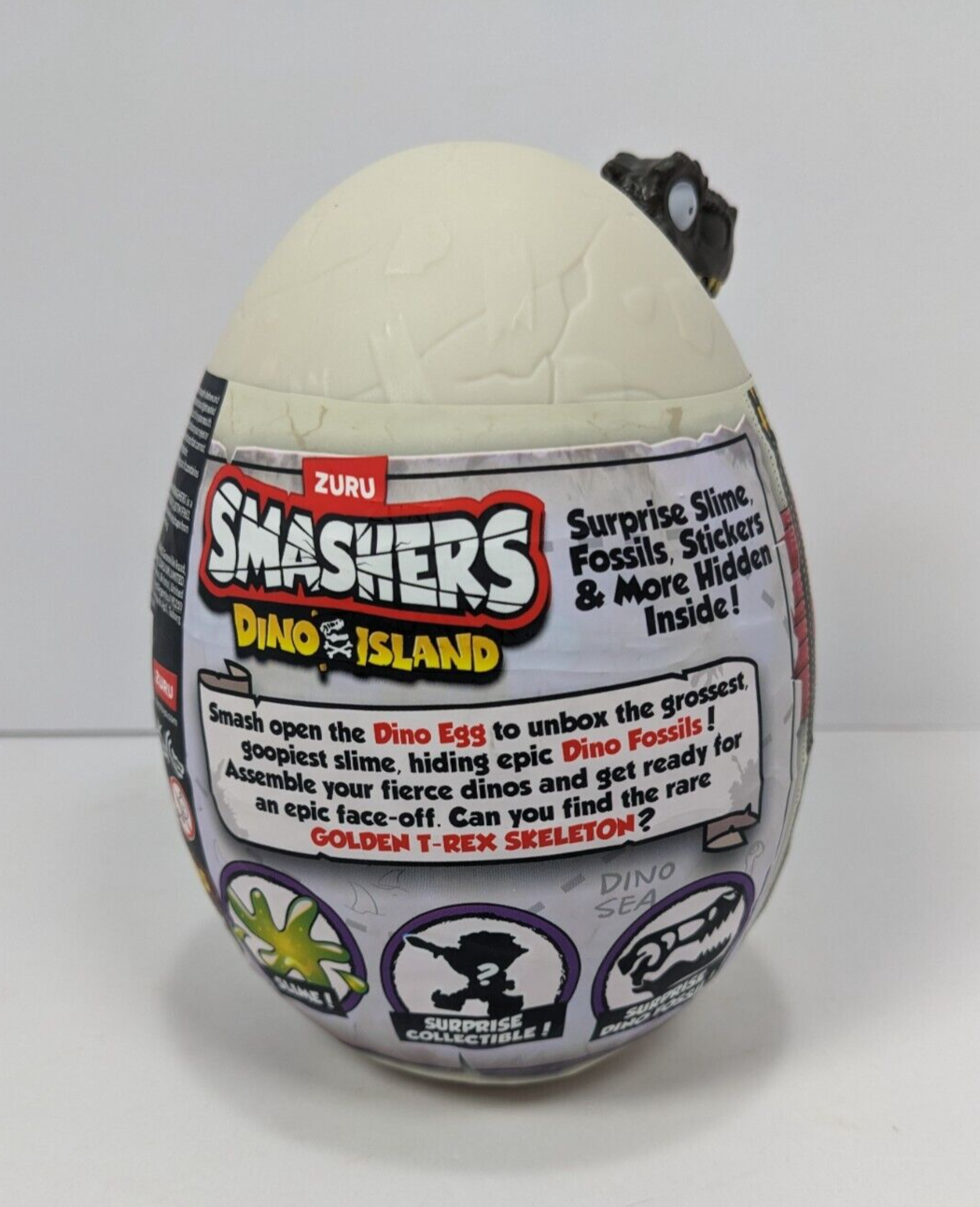Zuru Smashers Dino Island Mystery Egg w/ Surprise Items-- Grey Dino