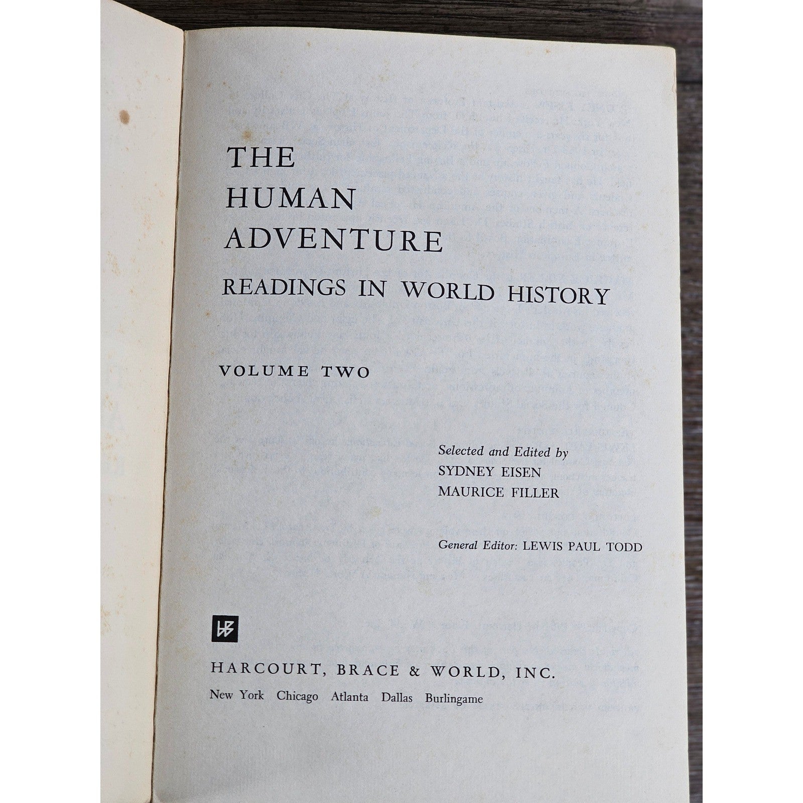 Vintage World History Books Set – The Human Adventure Volumes One & Two (1964)