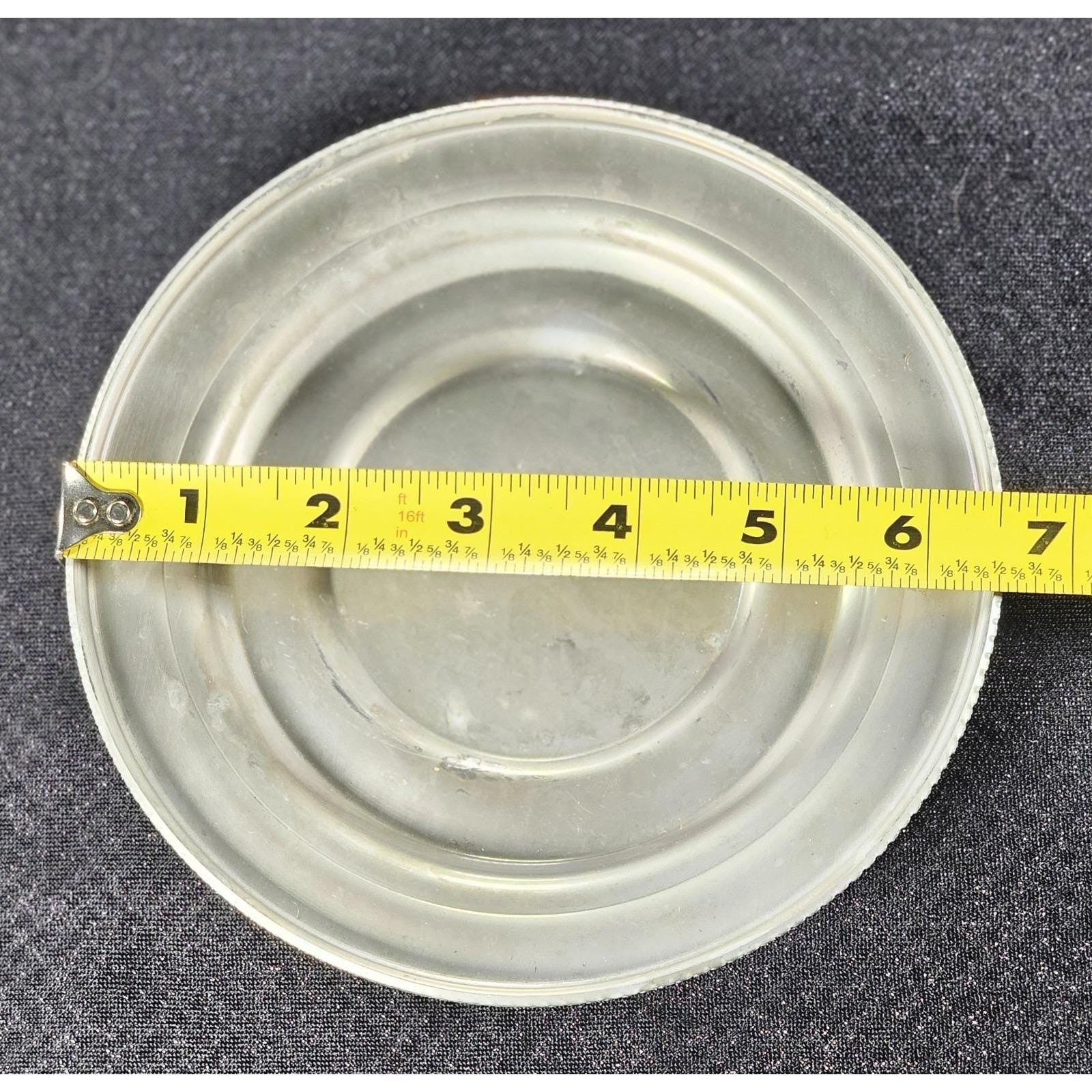 Vintage Buenilum Hammered Aluminum Plate Mid Century Modern 6.5 Inch