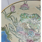 Antique Chinese Famille Rose Bowl Tongzhi Mark Lotus Mandarin Ducks