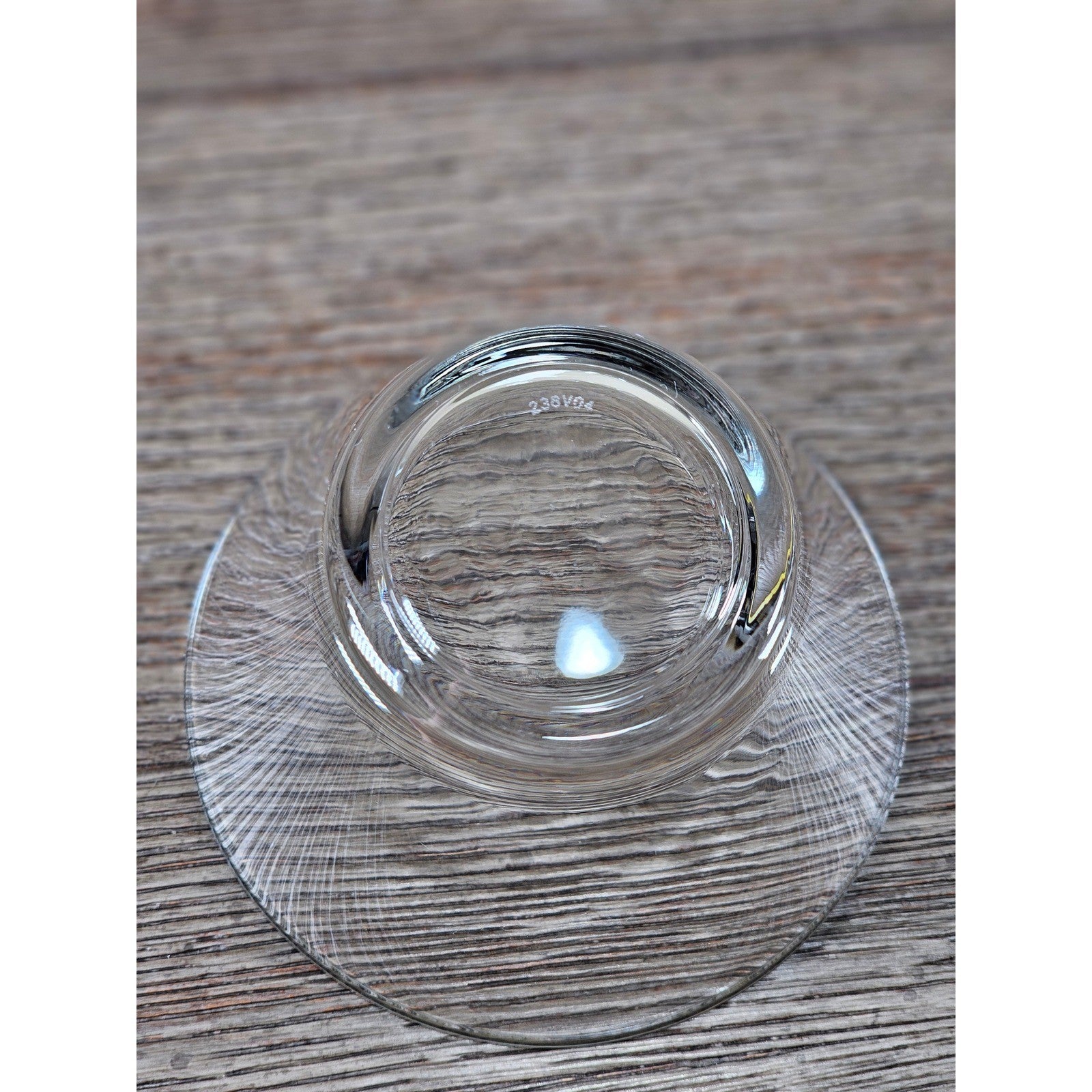 Set of 2 Clear Glass Dessert Bowls | Small Vintage Style Serving Cups 3x4