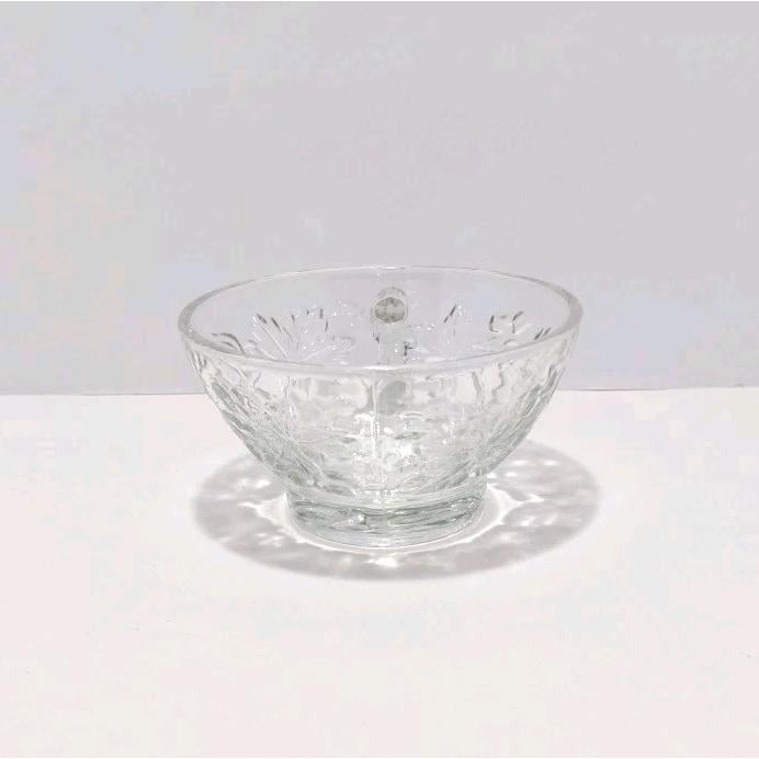 Princess House Fantasia Cup Poinsettia Crystal Pedestal Glass