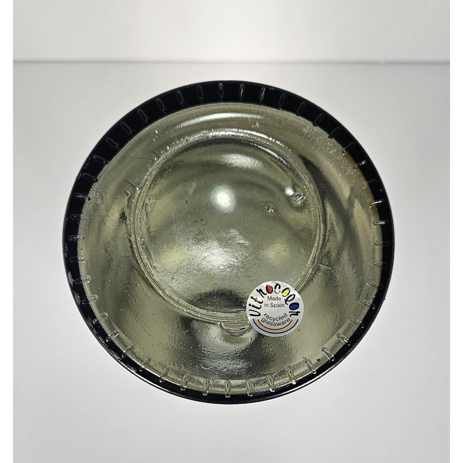 Vintage Recycled Glass Bottle Grey Spain 9.5" Decorative Vase Accent