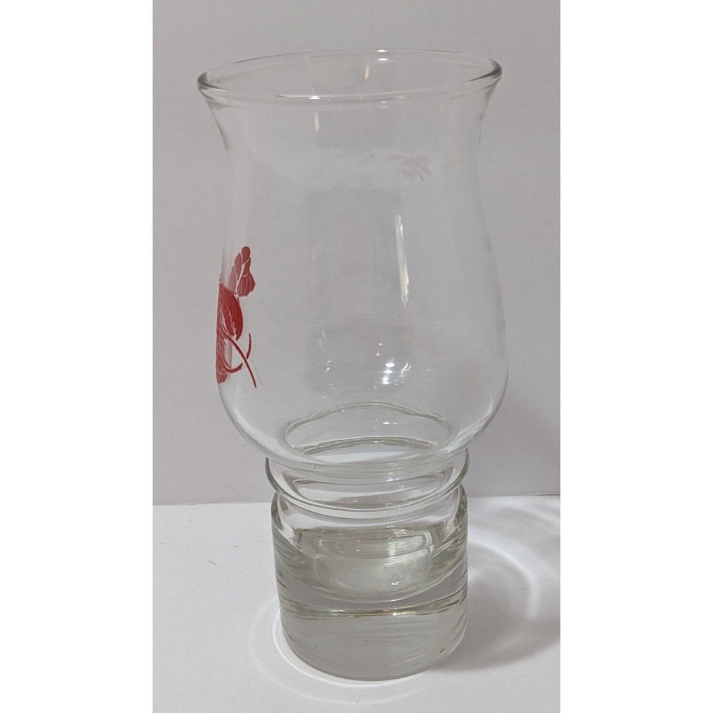 Libbey Lobster Glass 1980s Nautical Hurricane Barware