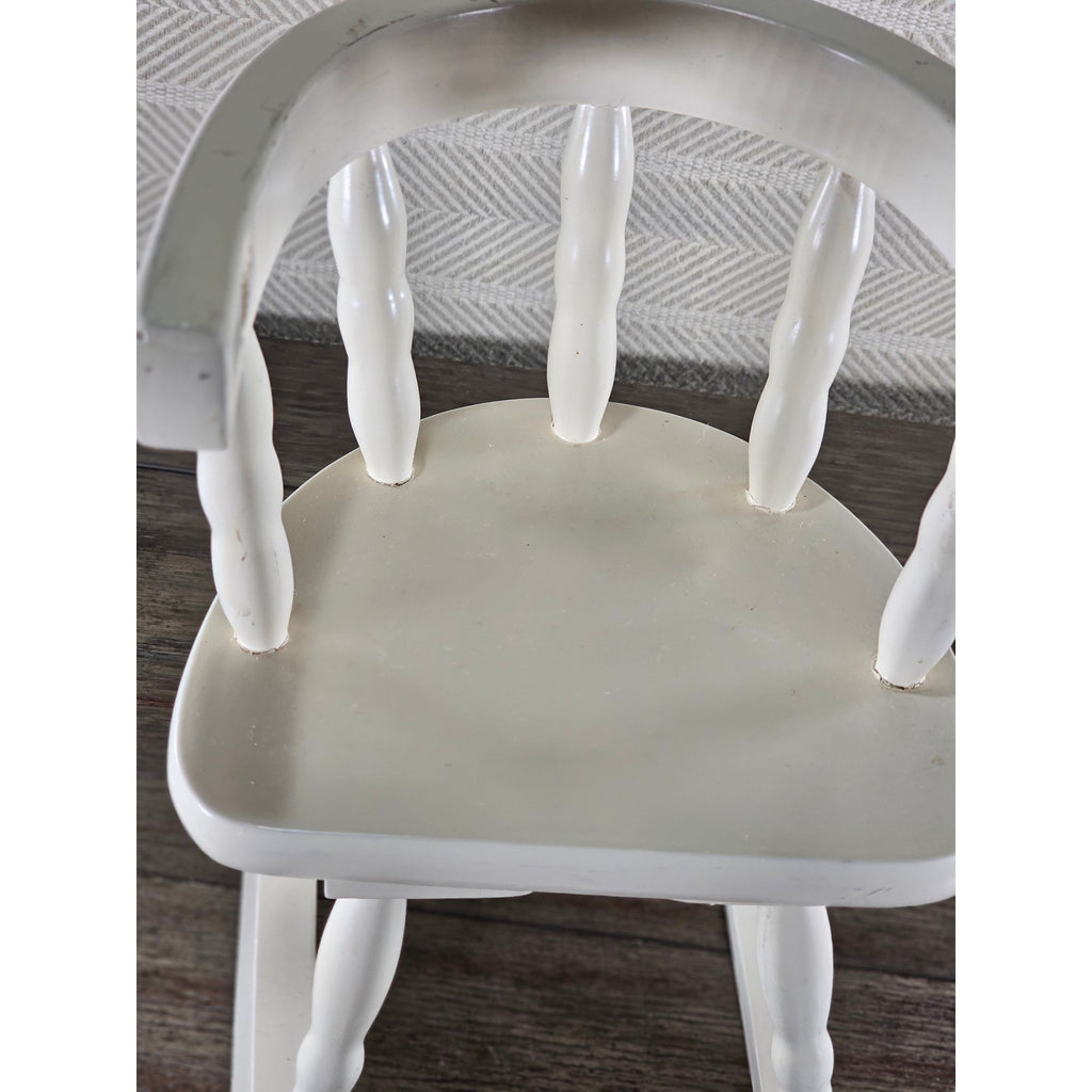 Vintage Wooden Doll Rocking Chair White 16" Cottage Style 80s 90s