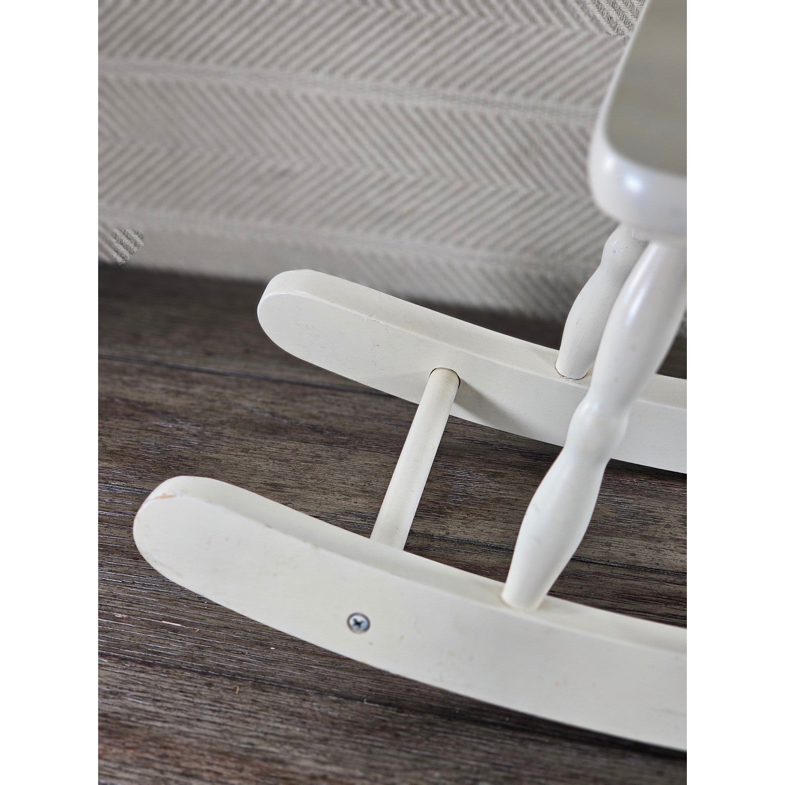 Vintage Wooden Doll Rocking Chair White 16" Cottage Style 80s 90s