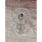 Vintage Crystal Liqueur Shot Glasses Set of 3 Pillar Stem Barware