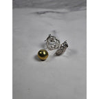 Vintage Heart Cage Locket Pendant With Red Cabochon Accent