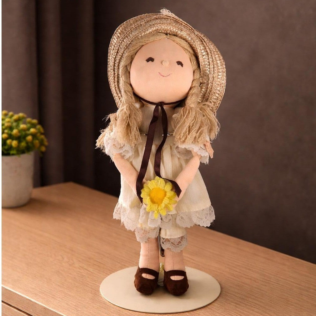 Vintage Applause Tessie Pepite Cloth Doll 1984 Straw Hat