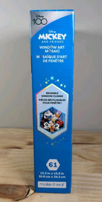 Disney Window Art Mosaic Mickey & Friends 66 pcs Reusable New In Box