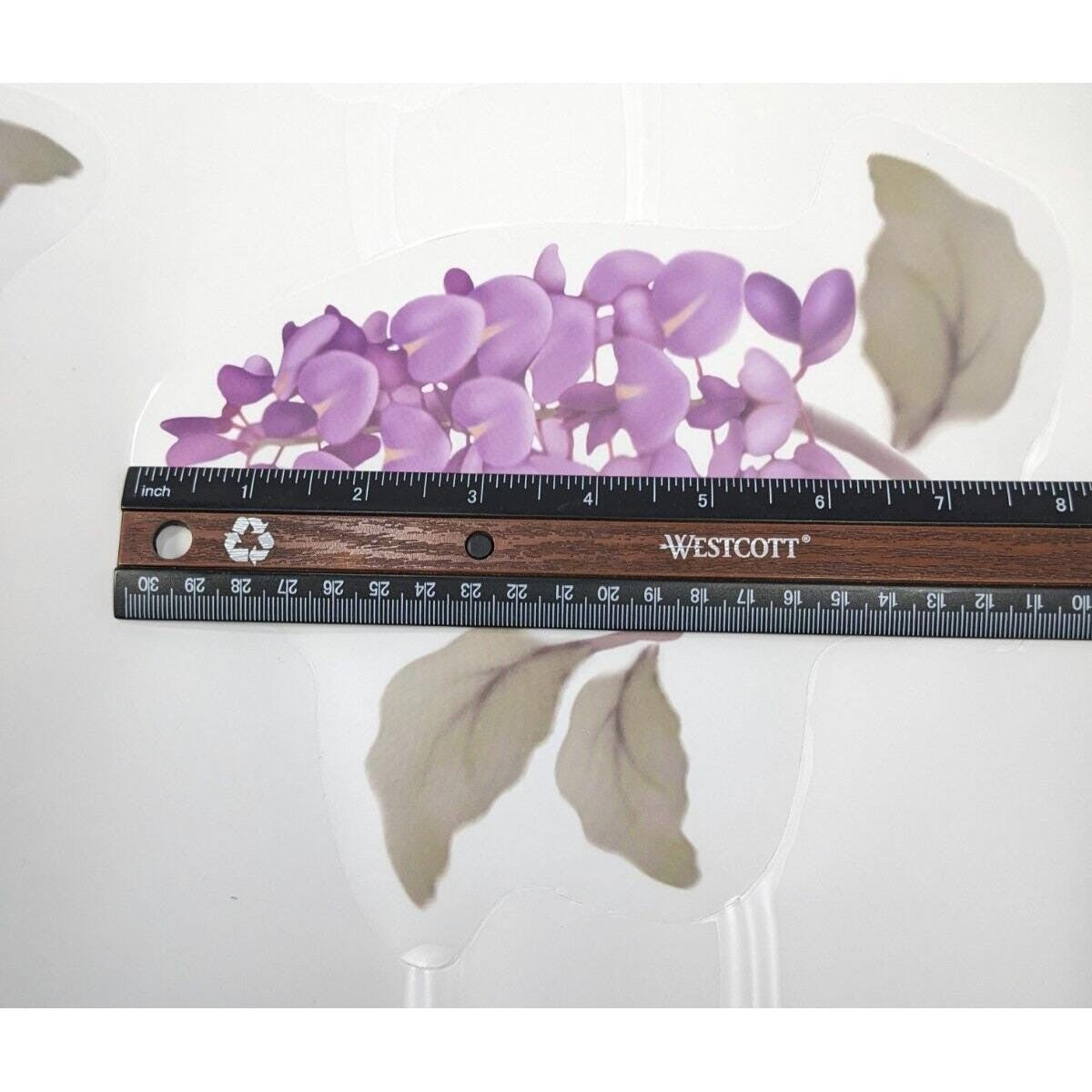 Purple Wisteria Wall Decals Floral Vine Stickers Botanical Wall Art Set