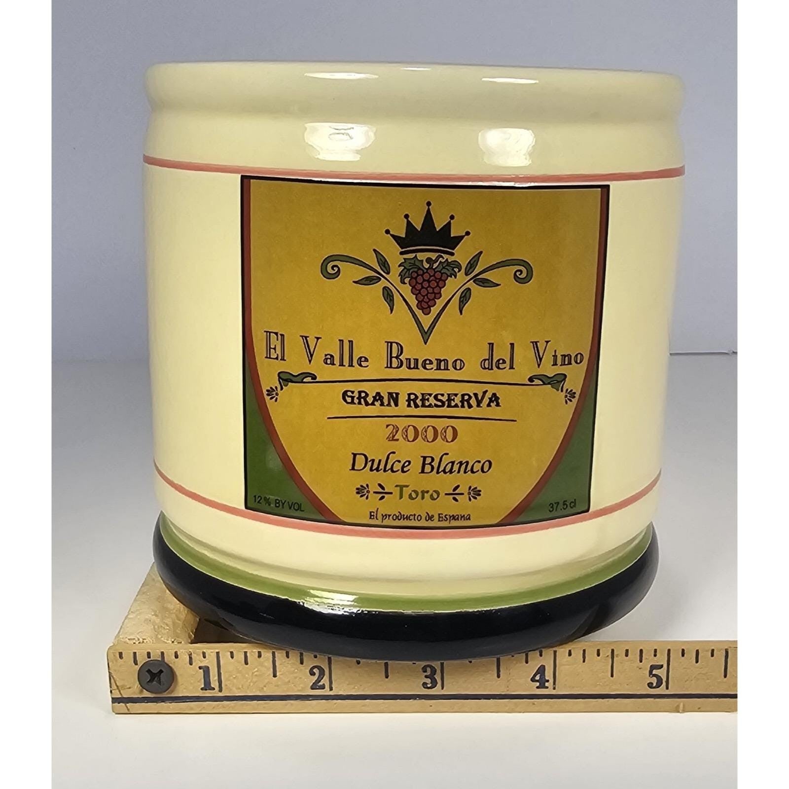 Oggi El Valle Bueno Del Vino Decorative Jar With Lid Wine Cellar Scene