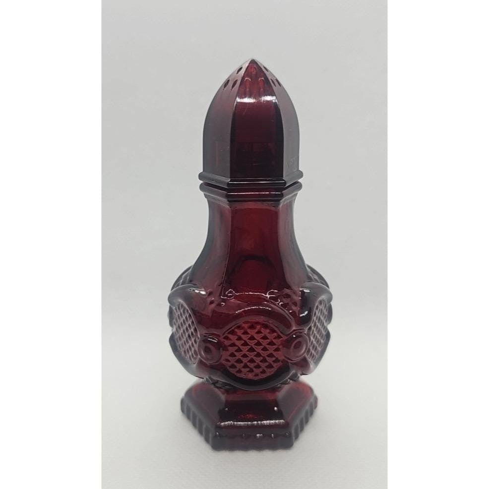 Avon Cape Cod Ruby Red Glass Shaker Bottle Vintage