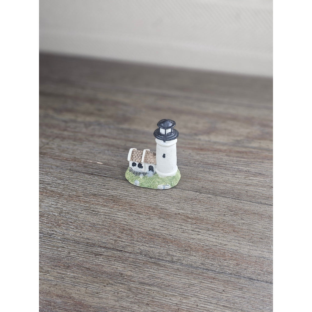Mini Nautical Lighthouse Figurine Coastal Resin 3 Inch Decor