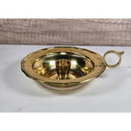 Vintage Brass Chamberstick Candle Holder with Handle