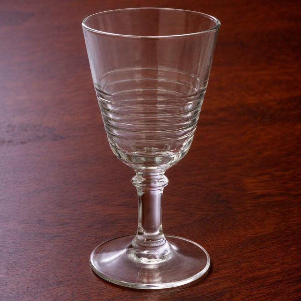 Libbey Sirrus Clear Goblet Ribbed Glass Water Wine Glass