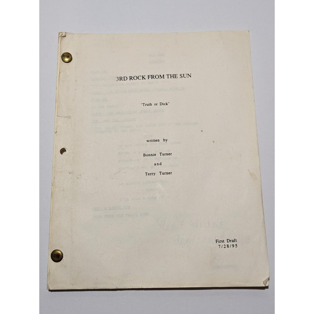Vintage 3rd Rock from the Sun Script First Draft 1995 TV Memorabilia
