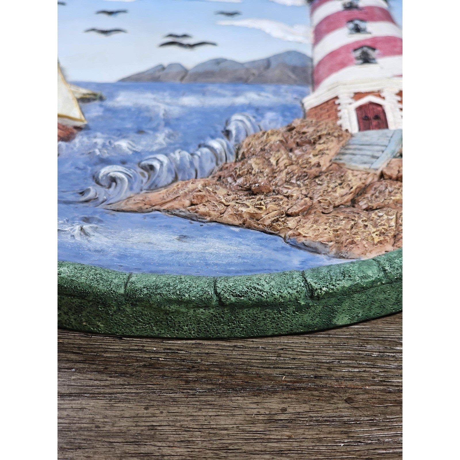Bradford Exchange Seaside Retreat Lighthouse Wall Art 3D Plaque