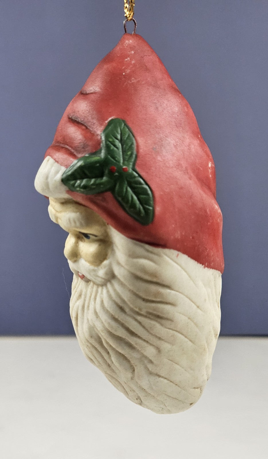 Vintage Santa Claus Head Christmas Decoration | Retro Holiday Decor