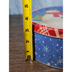 Vintage Snowman Gingerbread Christmas Tin Cookie Storage Box
