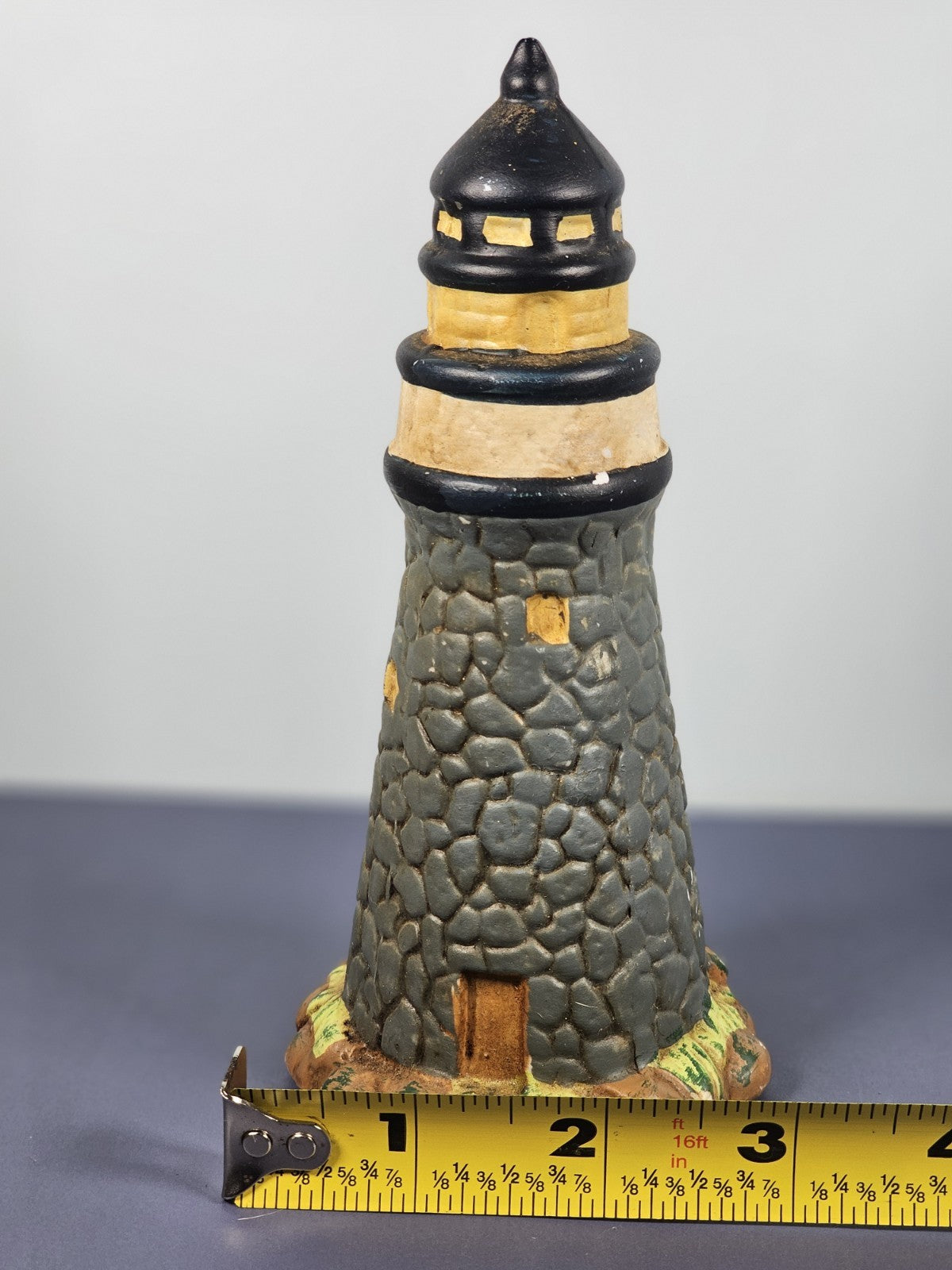 Vintage Ks Collection Blue Rock Lighthouse 6" Tall