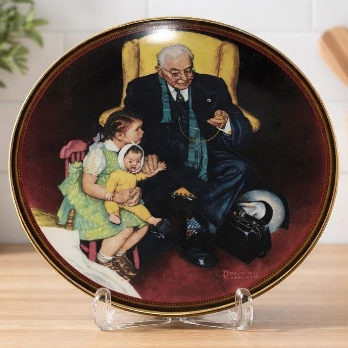 Norman Rockwell Tender Loving Care Knowles Plate 1988 Limited Edition