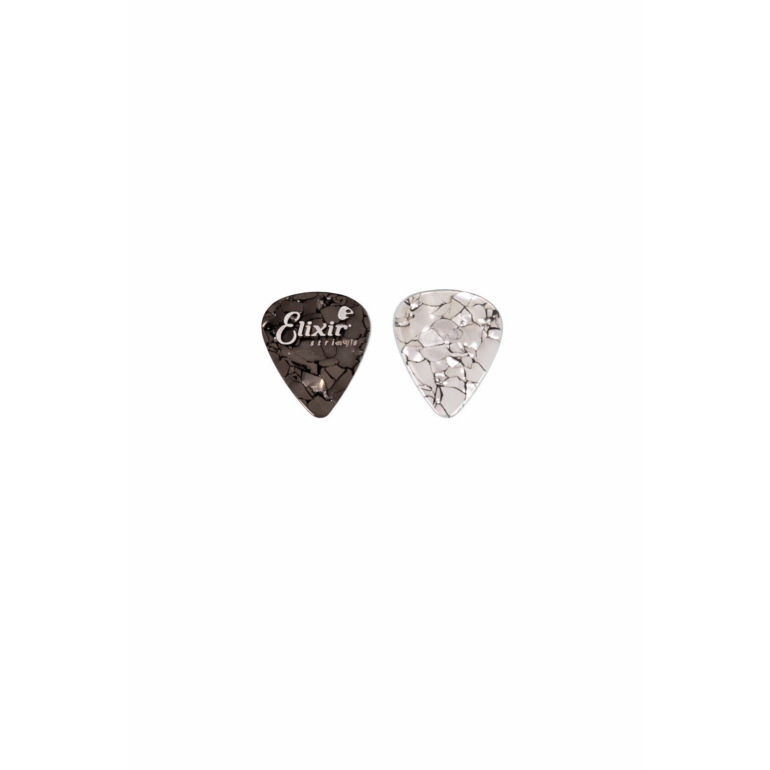 Elixir Heavy Guitar Picks Set of 6 Black Gray 1.0mm Celluloid