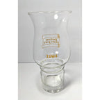 Peter Pan Inn Hurricane Glass 1984 Etched 8 Inch