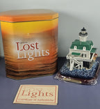 Lefton Lost Lights Bridgeport Harbor Lighthouse Figurine With Tin & COA