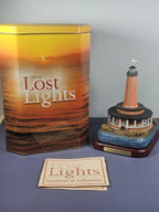 Lefton Lost Lights Franks Island Lighthouse Figurine With Certificate Of Authent