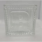 Vintage Mikasa Crystal Baby Keepsake Box BABY Glass Memory Box