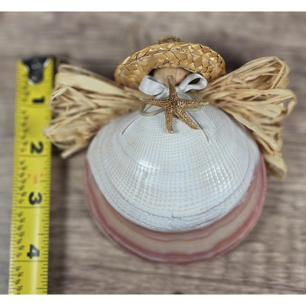 Sea Shell Angel Ornament Coastal Beach Decor Starfish Accent