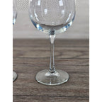 Vintage Clear Bowl Wine Glasses Set of 2 Stemware 8.5" Tall