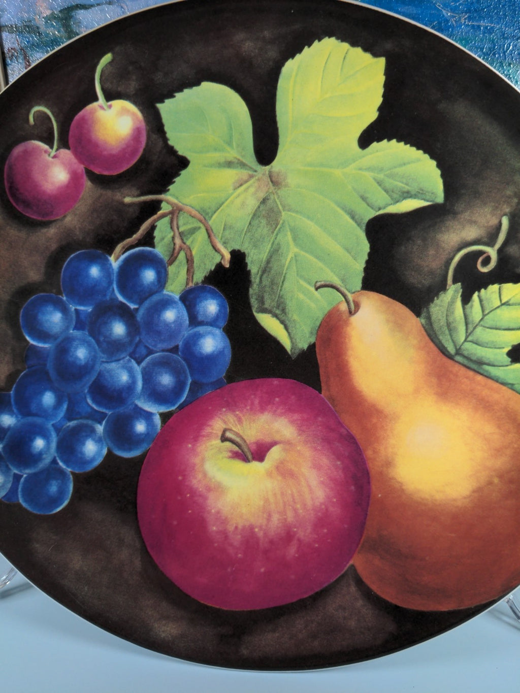 Furio Eden Fruit Motif Oval Platter 11.5″ x 11″ Vintage Porcelain