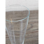 Vintage Clear Pilsner Glass 9" Tall Stemmed Beer Glass