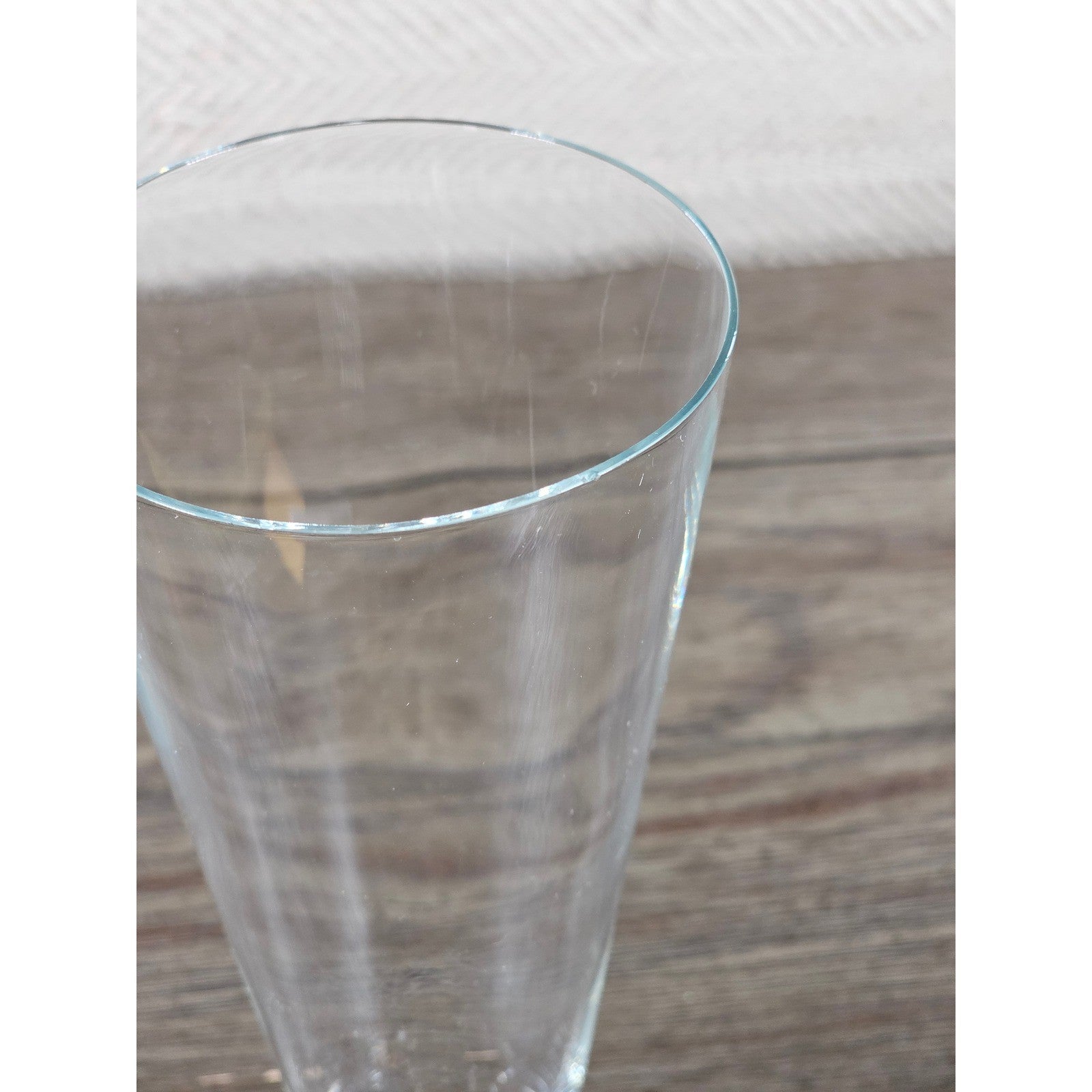 Vintage Clear Pilsner Glass 9" Tall Stemmed Beer Glass