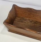 VTG 1970s Solid Wood Bread Warming Basket