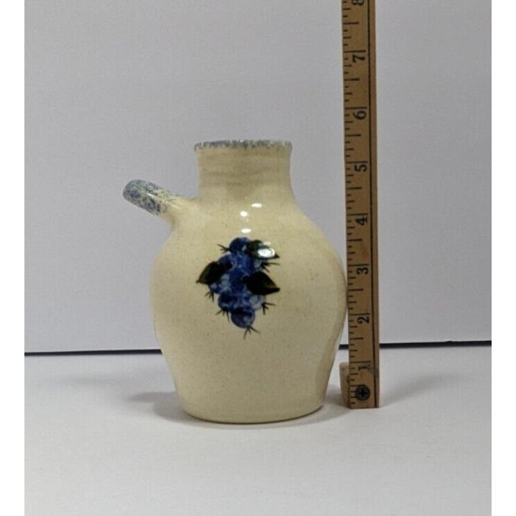 Stoneware Vase Blueberry Design Rustic Ceramic Vase