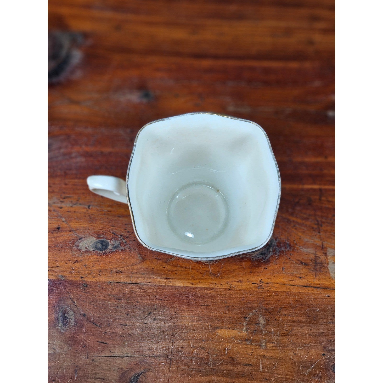 Vintage English Porcelain Teacup Floral Gold Trim Made in England