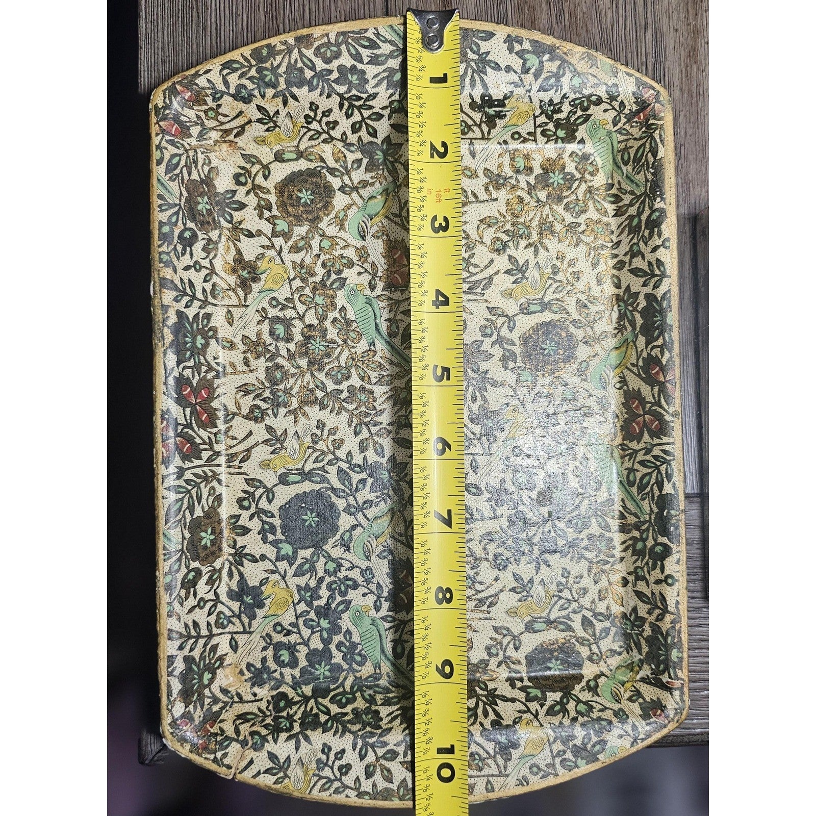 Japanese Trays Set of 2 Parrot Floral Mid Century Decorative Serving Trays