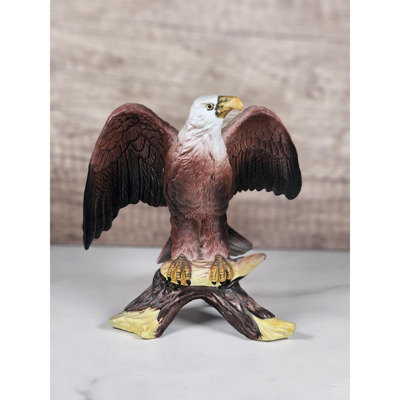 Vintage Bald Eagle Figurine Resin American Eagle Statue