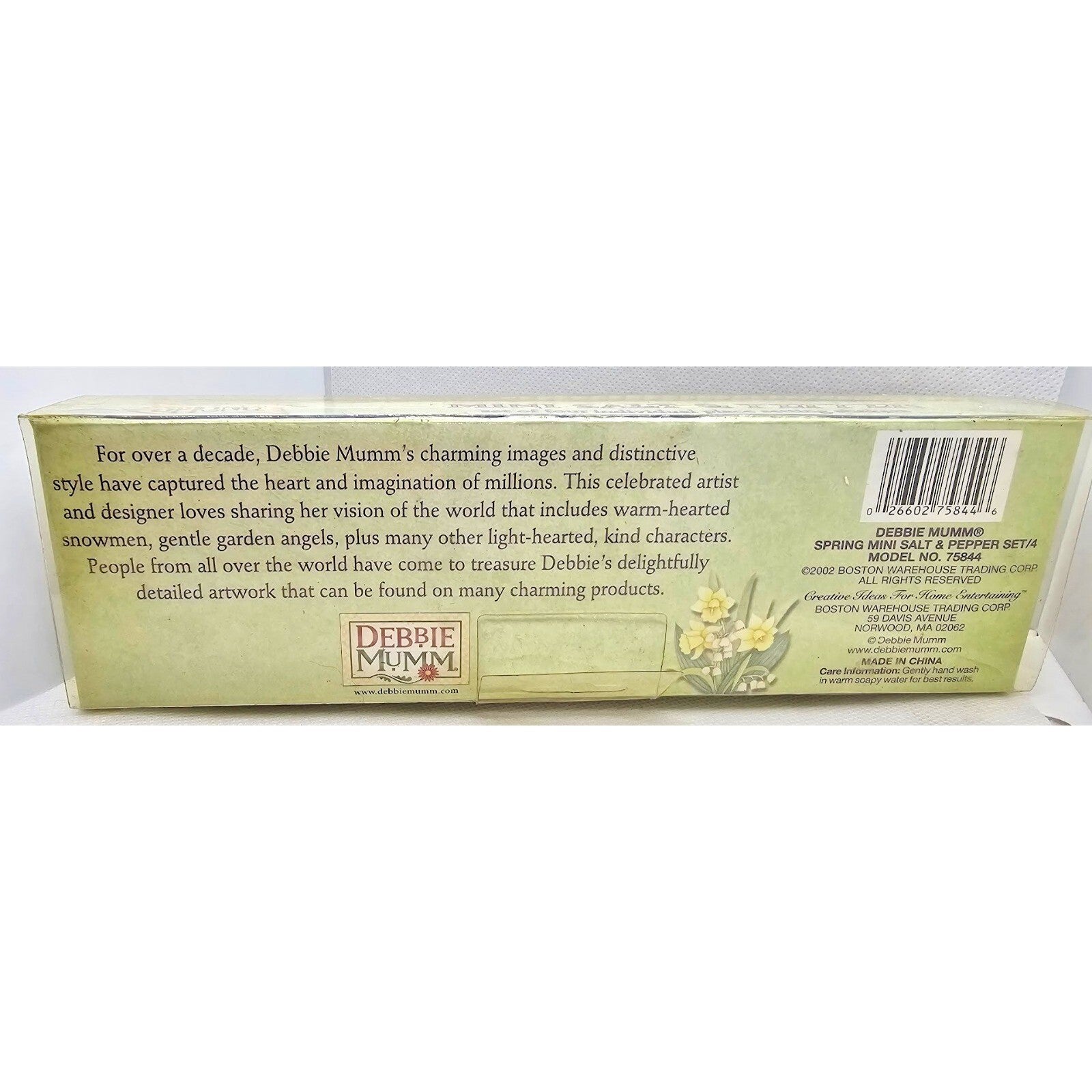 Vintage Debbie Mumm Bunny Salt & Pepper Shakers Set of 4 Easter Decor