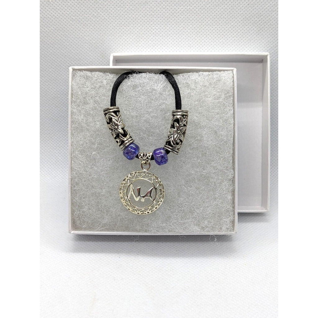 Sterling Silver NA Recovery Pendant Necklace on Cord 16 Inch