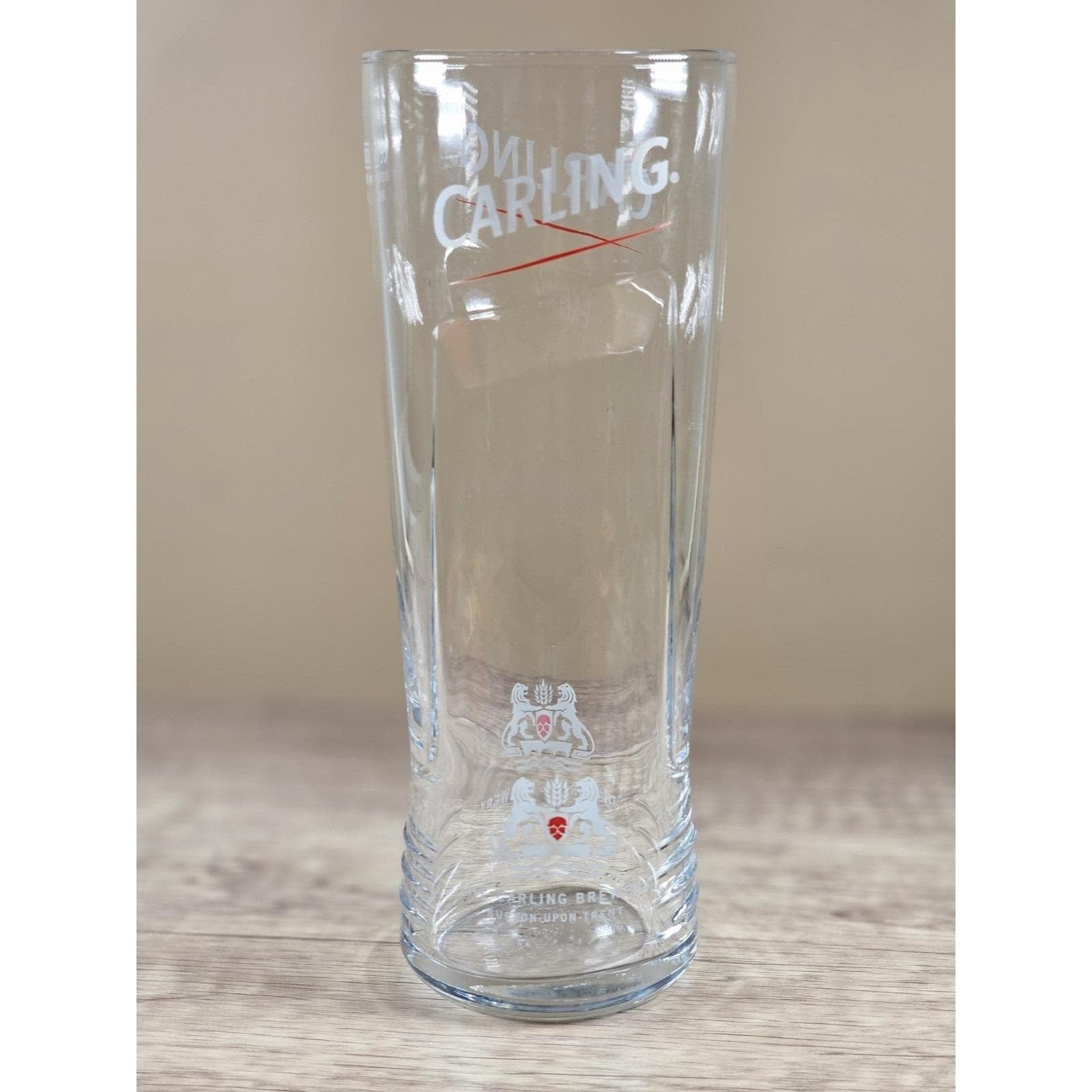Vintage Carling Pint Glass Tumbler Clear Barware 8 Inch Beer Glass