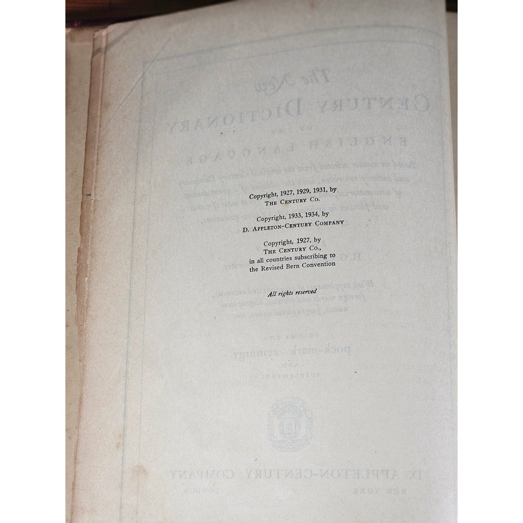 Vintage Red Hardcover Dictionary Volume Two Buck Mark to Zymurgy