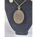 Vintage Gemini Snake Pendant Necklace Orange Zodiac Charm