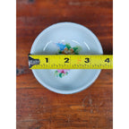 Vintage Floral Porcelain Dipping Bowl with Gold Rim – Small Trinket Dish