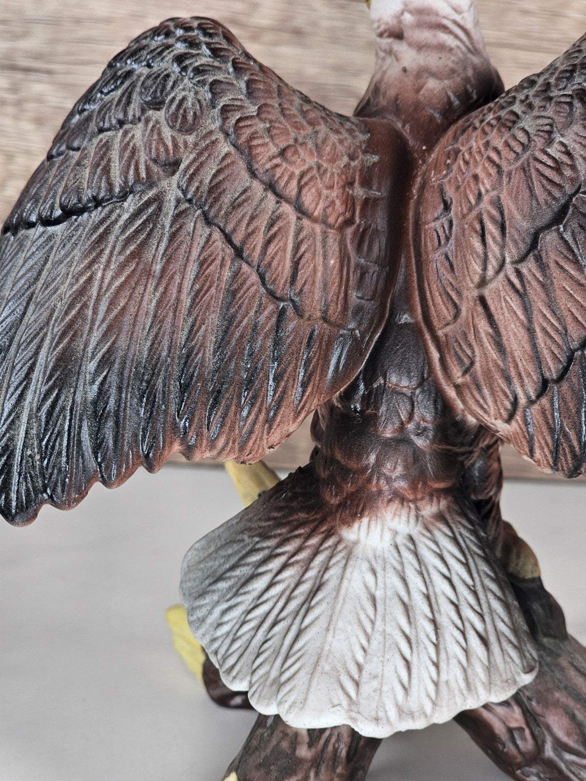 Vintage Bald Eagle Figurine – Majestic Resin Sculpture – 6¼” Tall