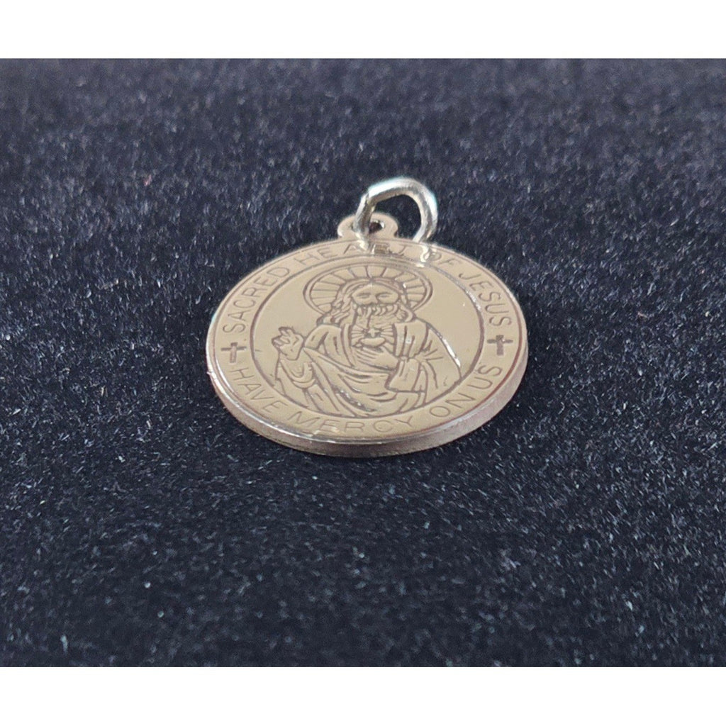 Vintage Sacred Heart & Our Lady of Mt Carmel Medal Pendant