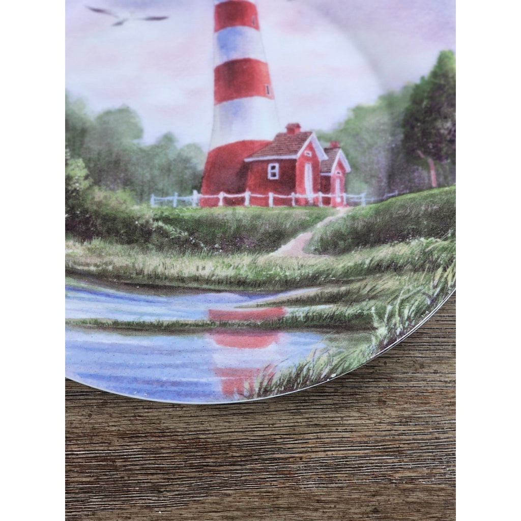 Virginia Assateague Lighthouse Decorative Plate 8 Inch Coastal Decor